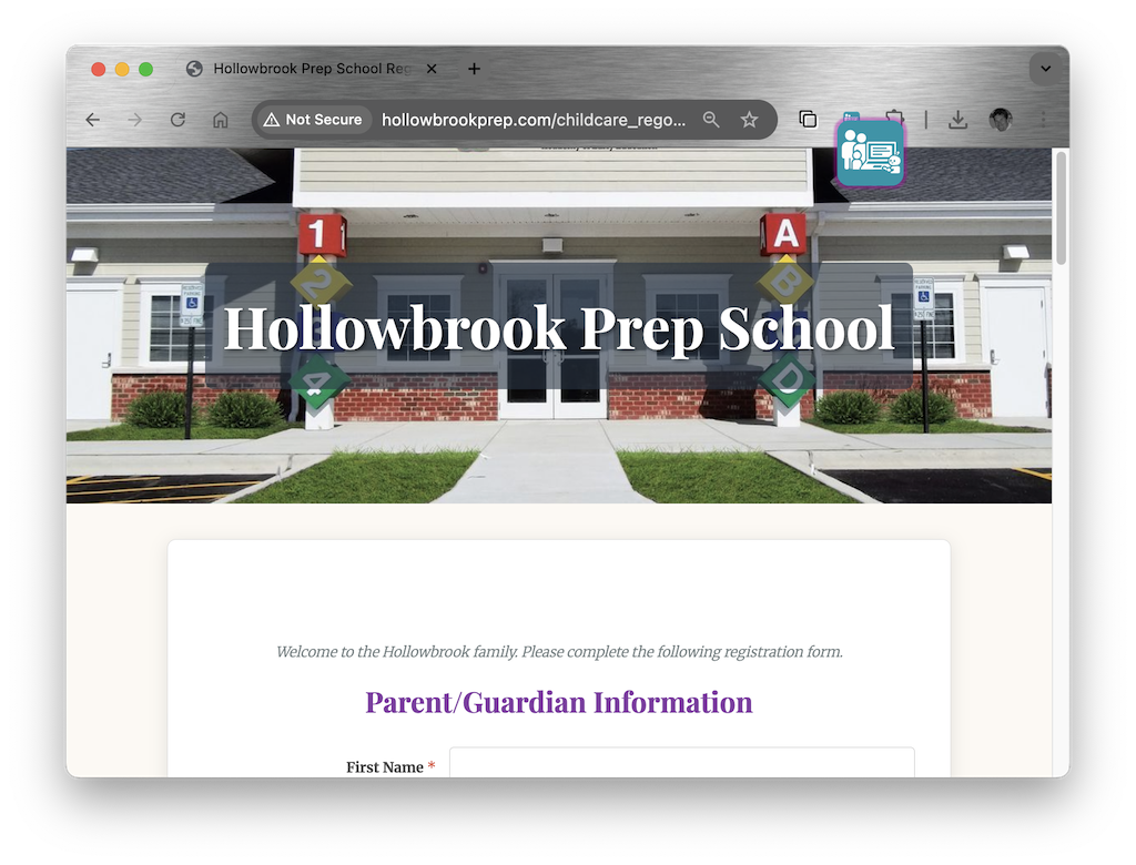 Auto-filling a school form in seconds