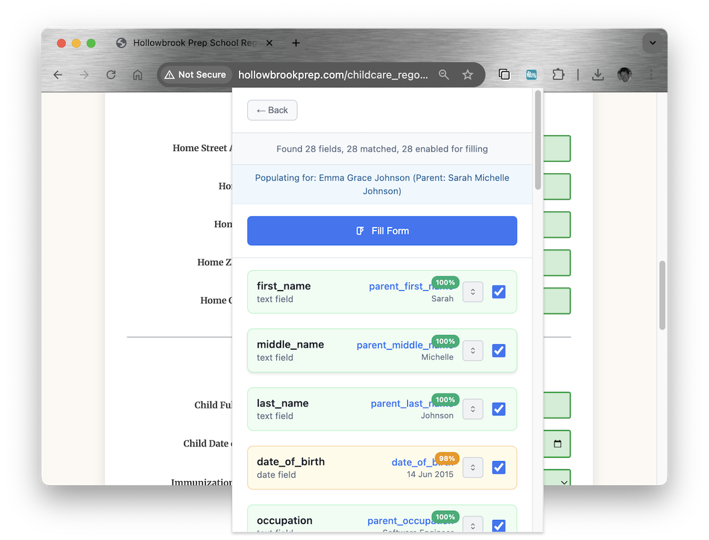 Form filler shows gaps in data